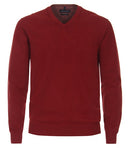 Plain V Neck Jumper - Syrah