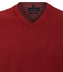 Plain V Neck Jumper - Syrah