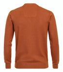 Plain V Neck Jumper - Baked Clay