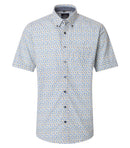 Print Short Sleeve Shirt - Yellow