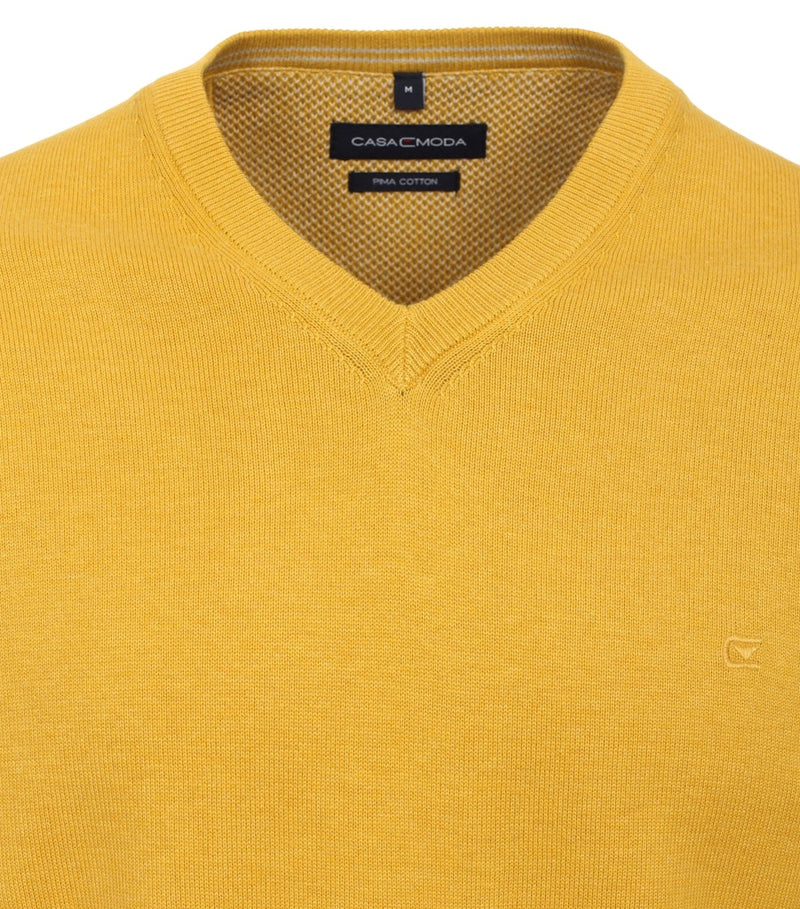 Plain V Neck Jumper - Bamboo