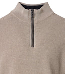 Plain Troyer Zip Jumper - London Fog