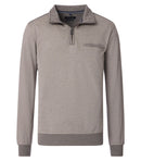 Contrast Collar 1/2 Zip Jumper - Light Goat