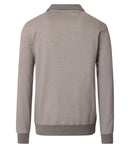 Contrast Collar 1/2 Zip Jumper - Light Goat