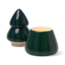 Green & Navy Ceramic Tree Candle - Balsam Fir