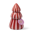 Red & Pink Ceramic Tree Candle - Pink Peppermint
