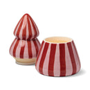 Red & Pink Ceramic Tree Candle - Pink Peppermint