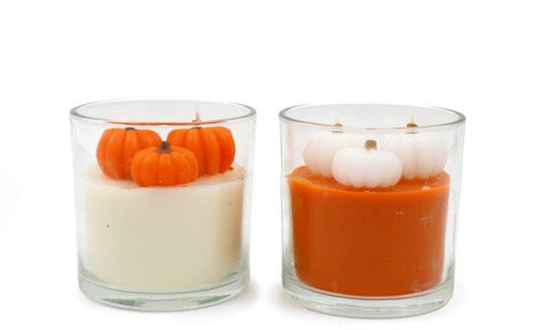 Autumn Pumpkin Candle Pot - Large