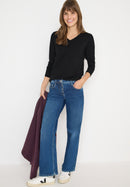 Gathered Basic Shirt - Black