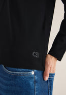 Gathered Basic Shirt - Black