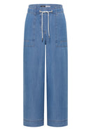 Style Neele Tencel Washed Trousers - Mid Blue Wash
