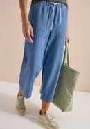 Style Neele Tencel Washed Trousers - Mid Blue Wash