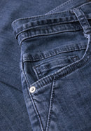 Neele Flare Mid Blue Trousers - Mid Blue Wash