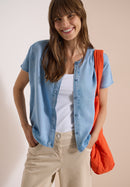 TOS Lyocell Blouson - Light Blue Used Wash