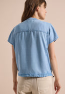 TOS Lyocell Blouson - Light Blue Used Wash