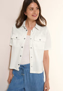 Short Sleeve Overshirt - Vanilla White