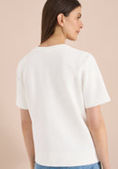 Short Sleeve Sweatshirt - Vanilla White