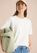 Short Sleeve Sweatshirt - Vanilla White