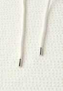 Ajour Knit Hoody T-Shirt - Vanilla White