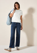 Ajour Boatneck T-Shirt - Vanilla White