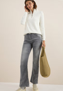 Naps Structure Troyer T-Shirt - Vanilla White