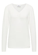 Gathered Basic Shirt - Vanilla White
