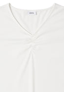 Gathered Basic Shirt - Vanilla White