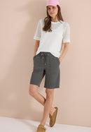 Ajour Knit T-Shirt - Vanilla White