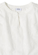 Solid Embroidery Blouse - Vanilla White