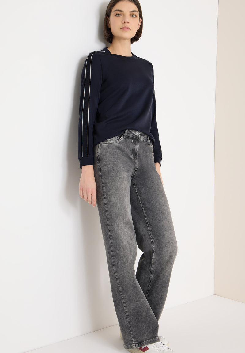 T-Shirt With Tape Detail - Universal Blue