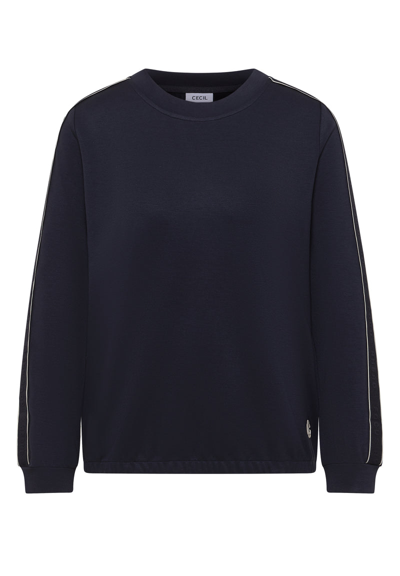 T-Shirt With Tape Detail - Universal Blue