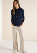 Tape Detail Funnel Neck Jumper - Universal Blue
