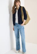 Blouson With Cuff Details Blazer - Universal Blue