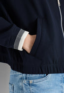 Blouson With Cuff Details Blazer - Universal Blue