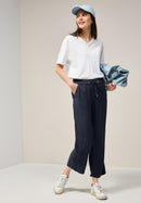 Neele Straight Plain Trousers - Universal Blue