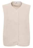 Curly Fake Wool Vest - Teddy Vanilla White