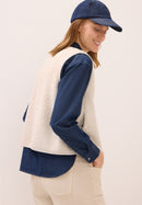 Curly Fake Wool Vest - Teddy Vanilla White