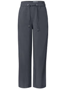 Neele Straight Plain Trousers - Volcanic Grey