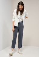 Neele Straight Plain Trousers - Volcanic Grey