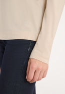 Solid Tunic With Placket - Pearl Beige