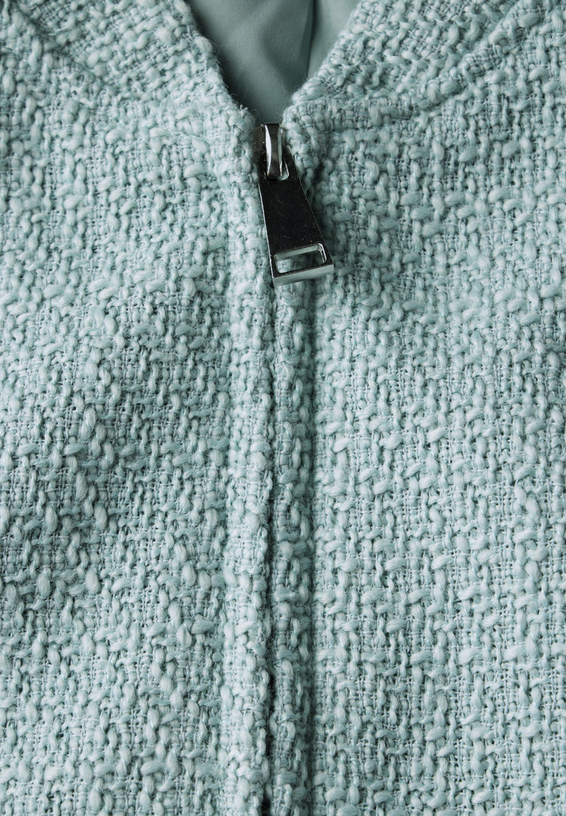 Bouclé Blouson - Cool Salvia Green