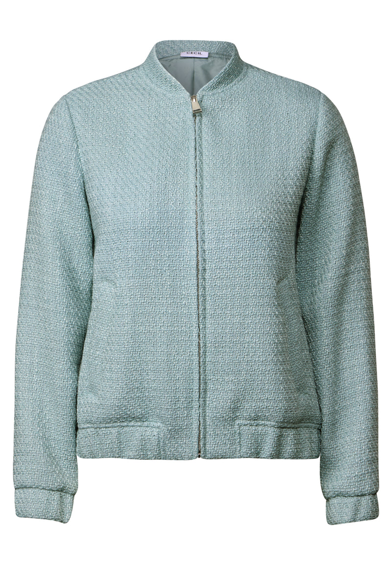 Bouclé Blouson - Cool Salvia Green