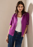 Short Sleeve Sweatjacket - Anemone Pink