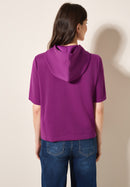 Short Sleeve Sweatjacket - Anemone Pink