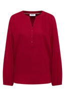 Solid Blouse - Beaujolais Red