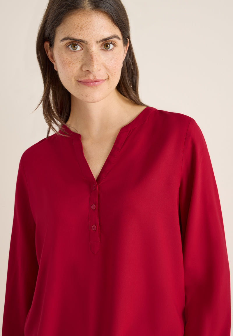 Solid Blouse - Beaujolais Red