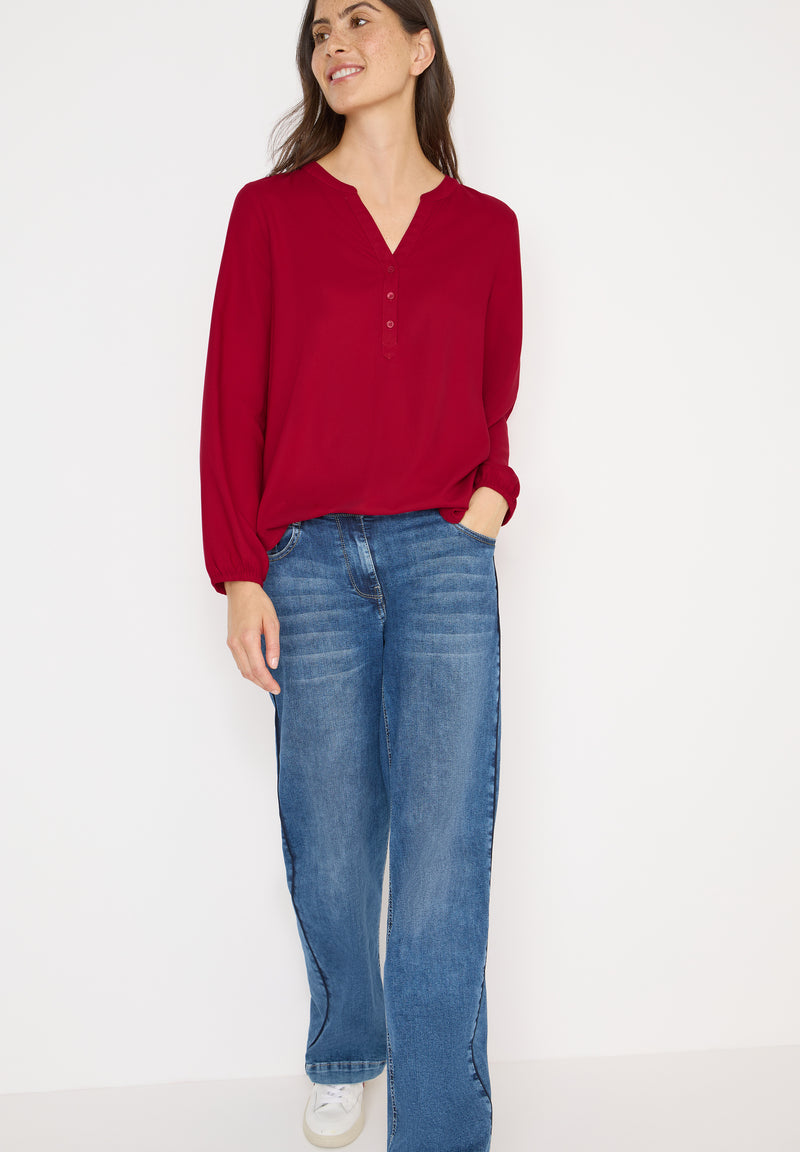 Solid Blouse - Beaujolais Red