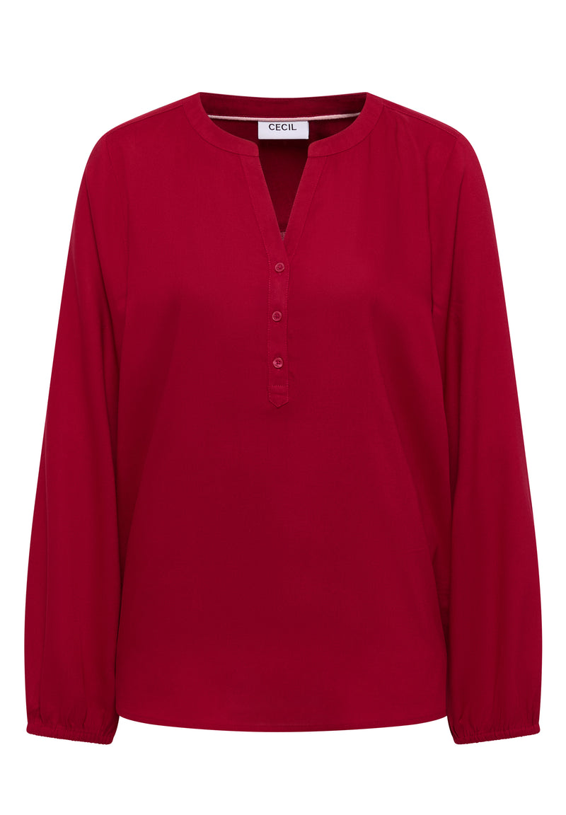 Solid Blouse - Beaujolais Red