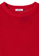 Structured Roundneck Knit - Glazed Apple Red