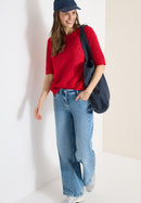 Structured Roundneck Knit - Glazed Apple Red